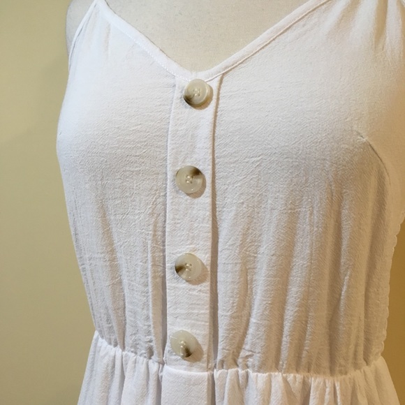 Button Front Spaghetti Strap Midi Dress - Picture 6 of 7